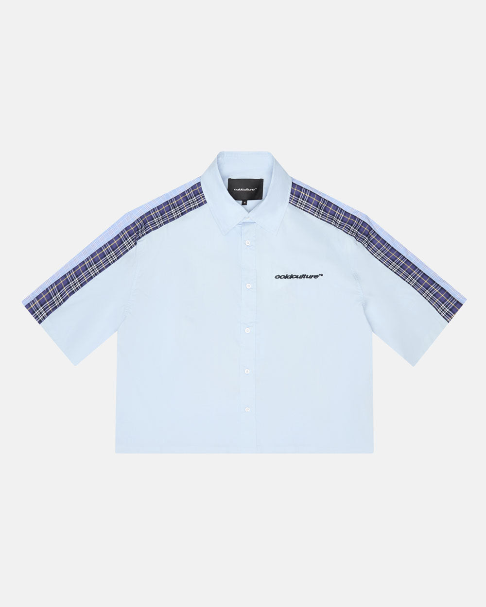 CAMISA DOBLE TARTÁN AZUL CLARO