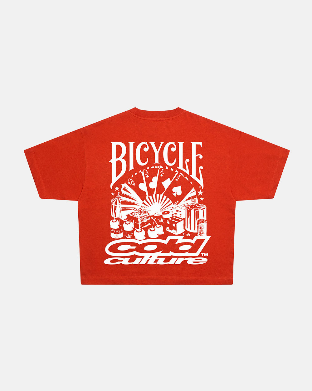 POKER BICYCLE TEE FIERY RED