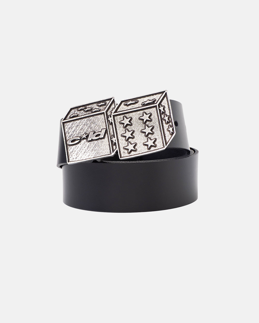 CINTURÓN DE CUERO DICE NEGRO