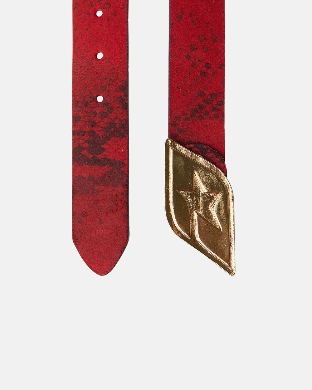 CINTURÓN DE CUERO ORIGINAL SERPIENTE ROJA