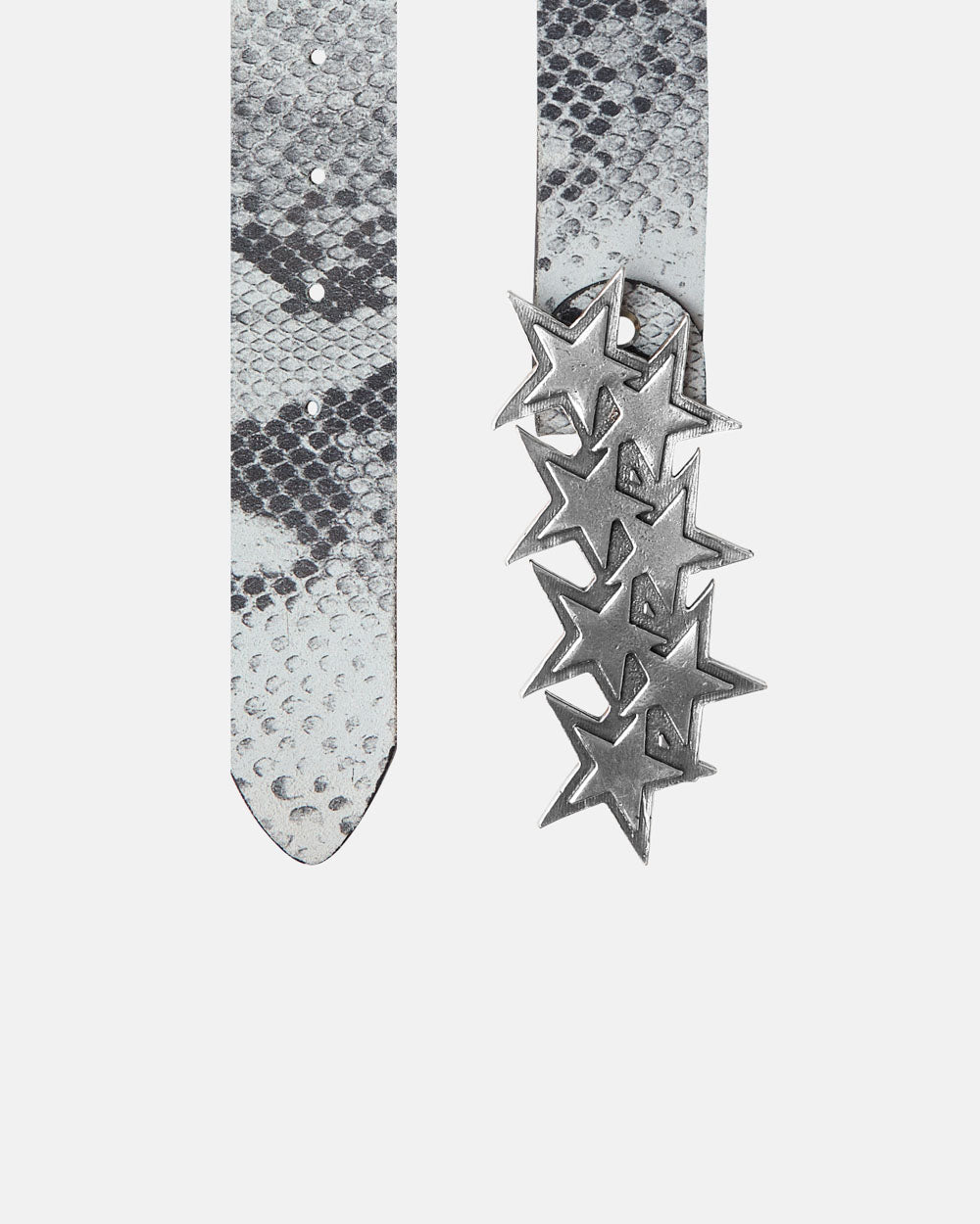 CINTURÓN DE CUERO ESTRELLAS SERPIENTE NEGRA