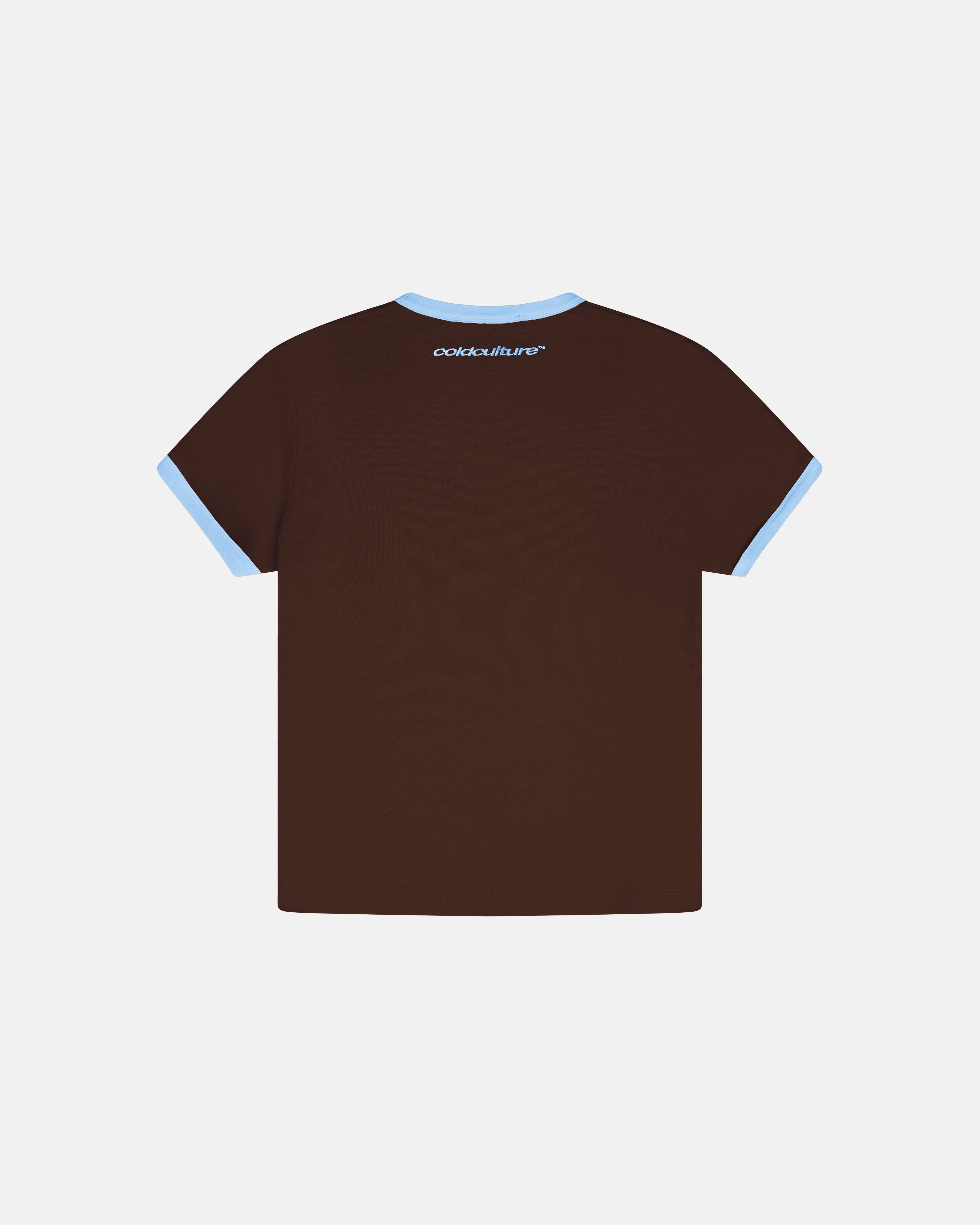 HARPER TEE BROWN AND BLUE