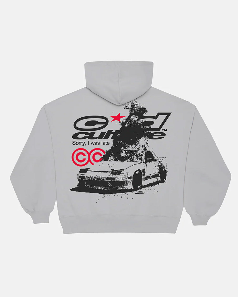 SUDADERA CON CAPUCHA GRIS TARDE