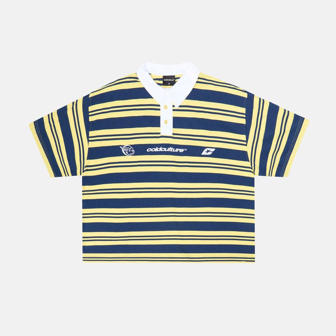 POLO AEROSTRIPES AMARILLO/AZUL