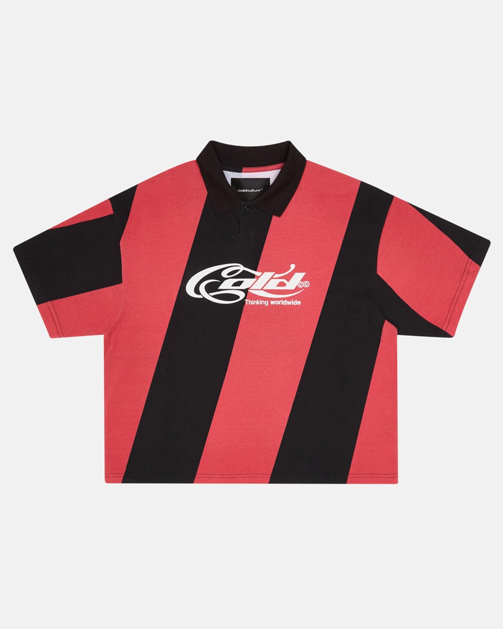 POLO DE RAYAS ASLANT NEGRO Y ROJO