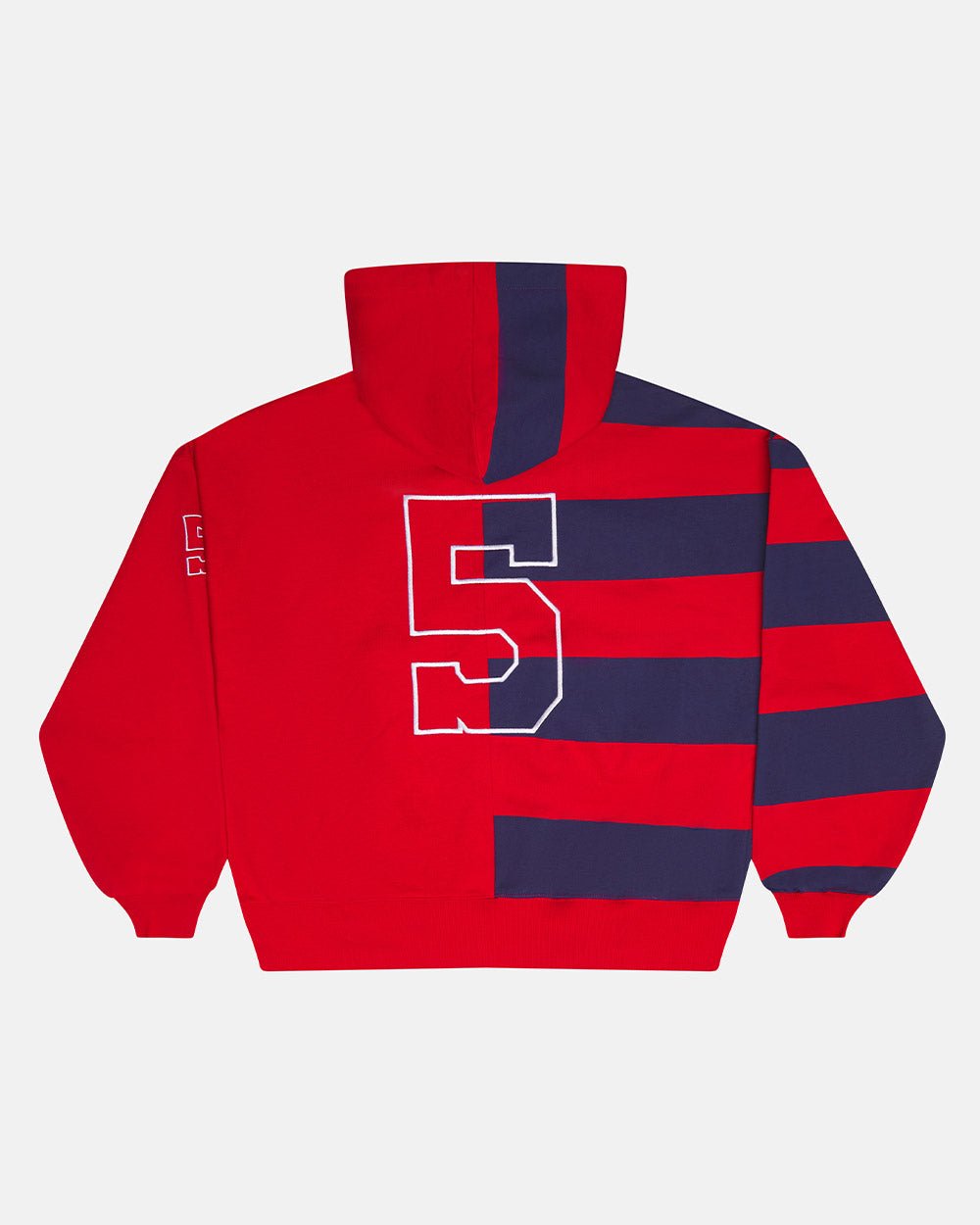 SUDADERA CON CAPUCHA Y CREMALLERA BARNA ROJA Y AZUL OSCURO