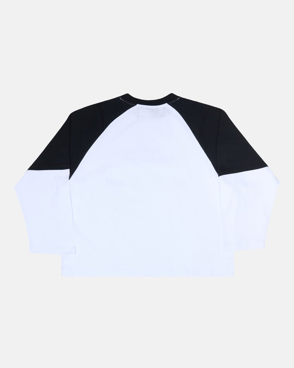 CAMISETA DE BÉISBOL DE DOBLE MANGA BLANCA/NEGRA