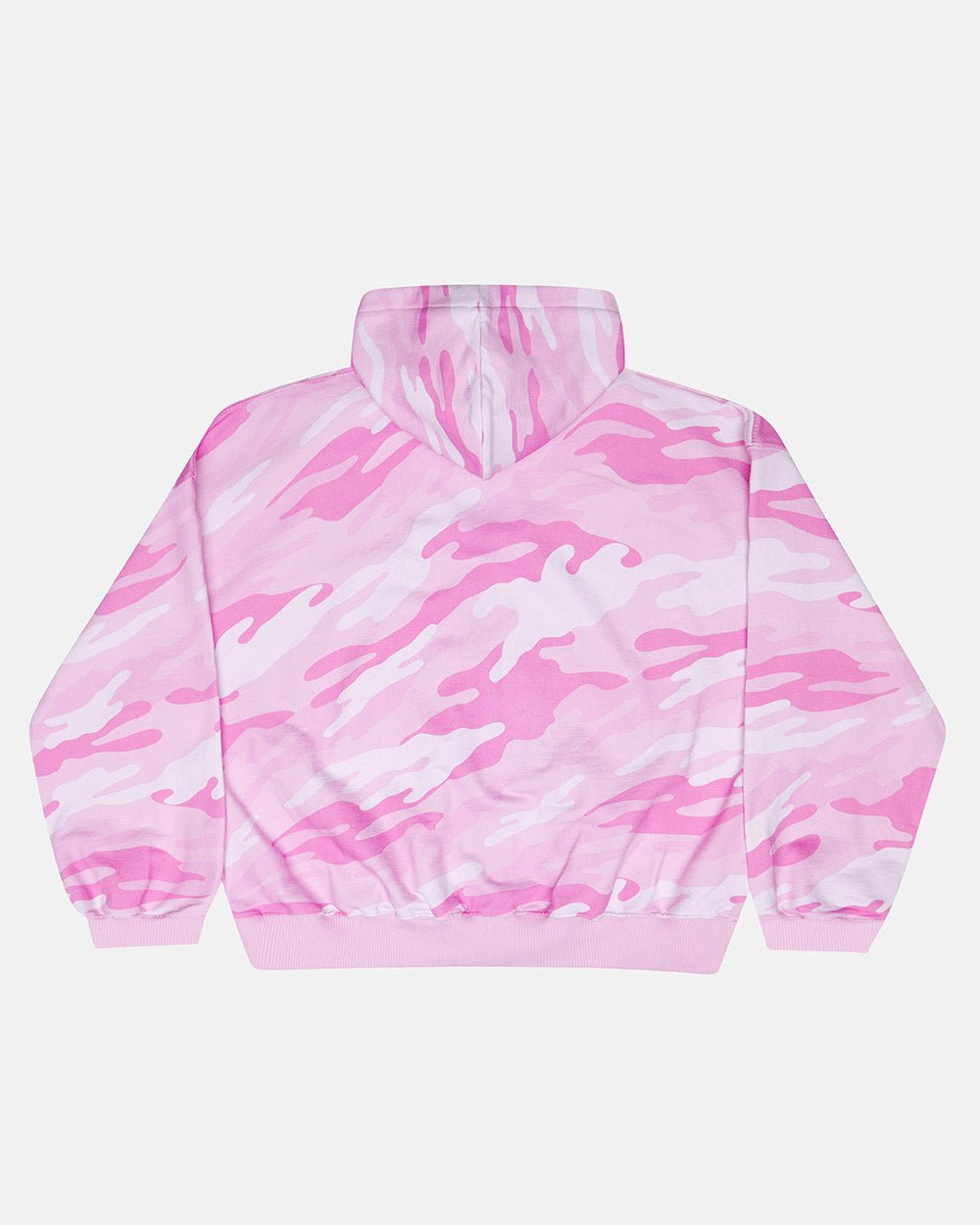 SUDADERA CON CAPUCHA Y CREMALLERA CAMUFLAJE ROSA