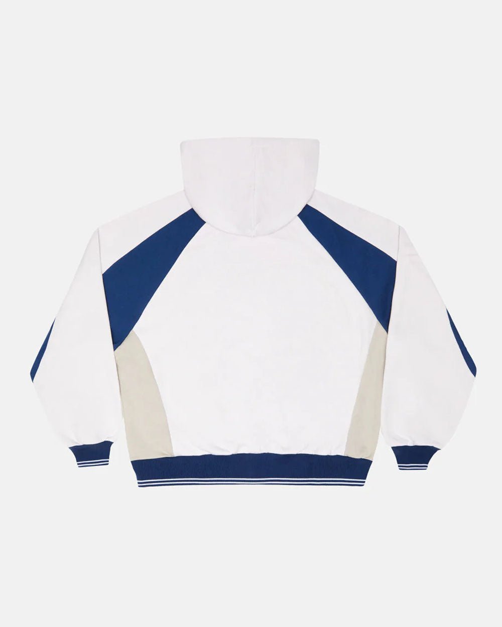 SUDADERA VAQUERA UNIVERSITARIA CON CAPUCHA BLANCA/AZUL