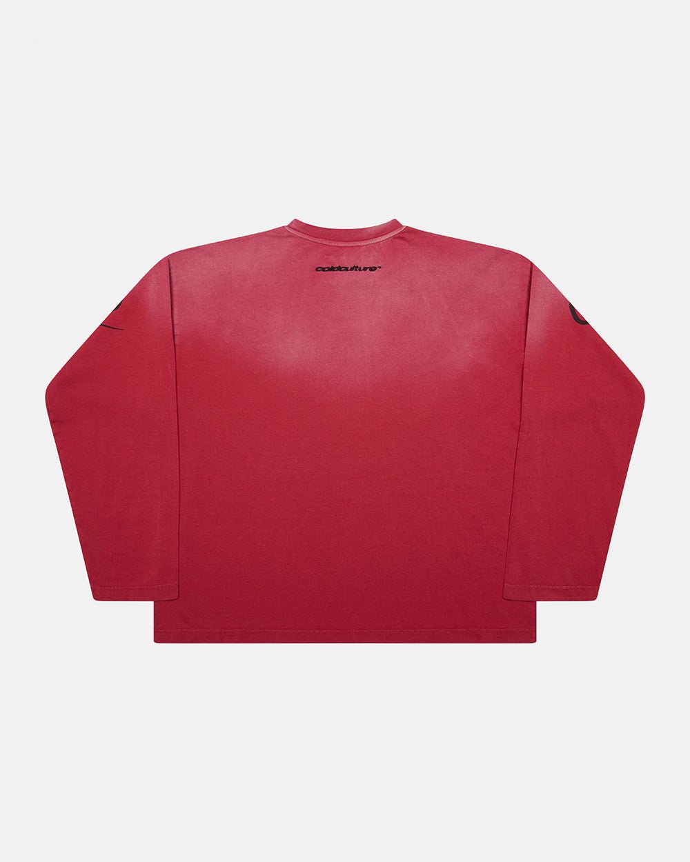 CROSSED SCRIPT MANGA LARGA ROJO