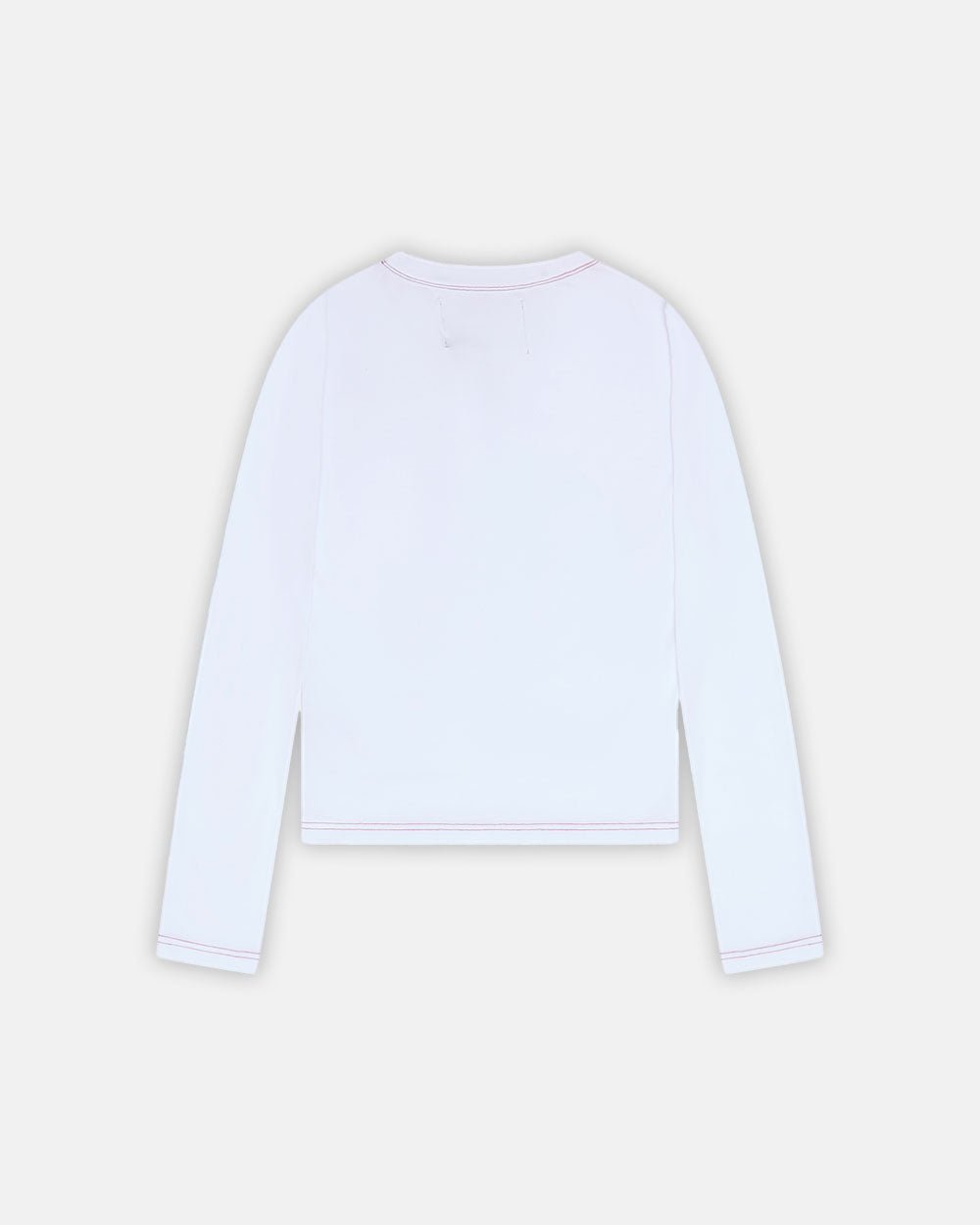 TOP DE MANGA LARGA CON STRASS RIZADO FRÍO BLANCO