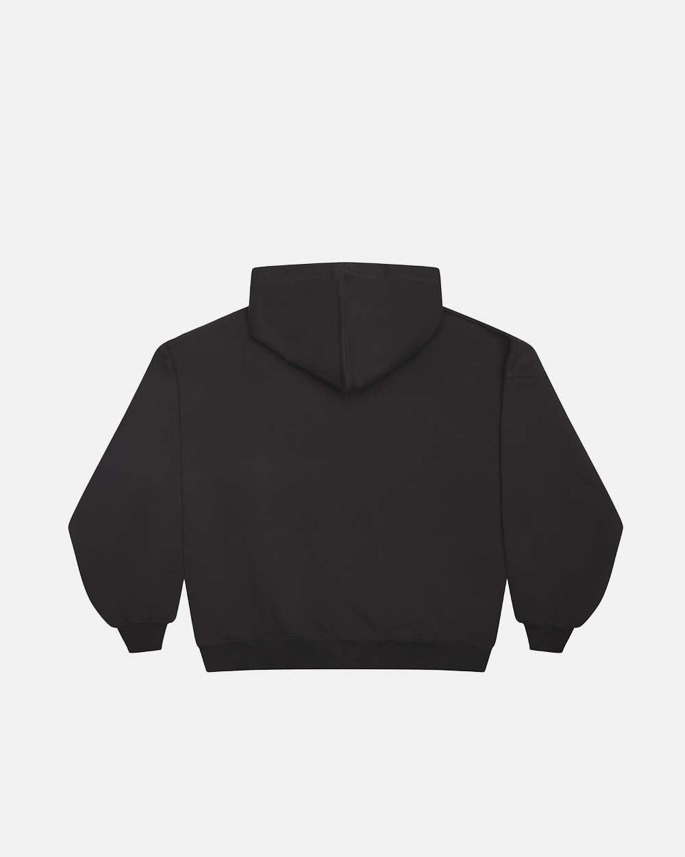 CURVED FRONT HOODIE BLACK