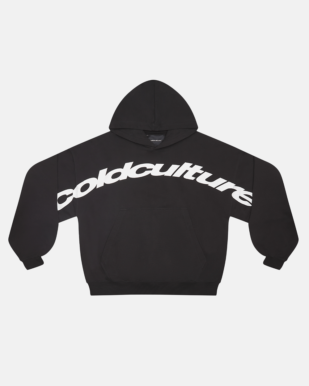 CURVED FRONT HOODIE BLACK