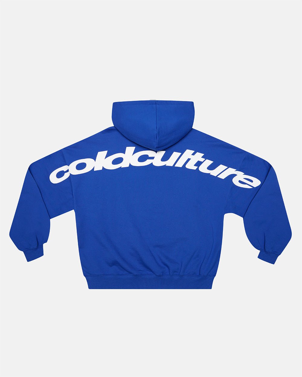 SUDADERA CON CAPUCHA CURVA AZUL