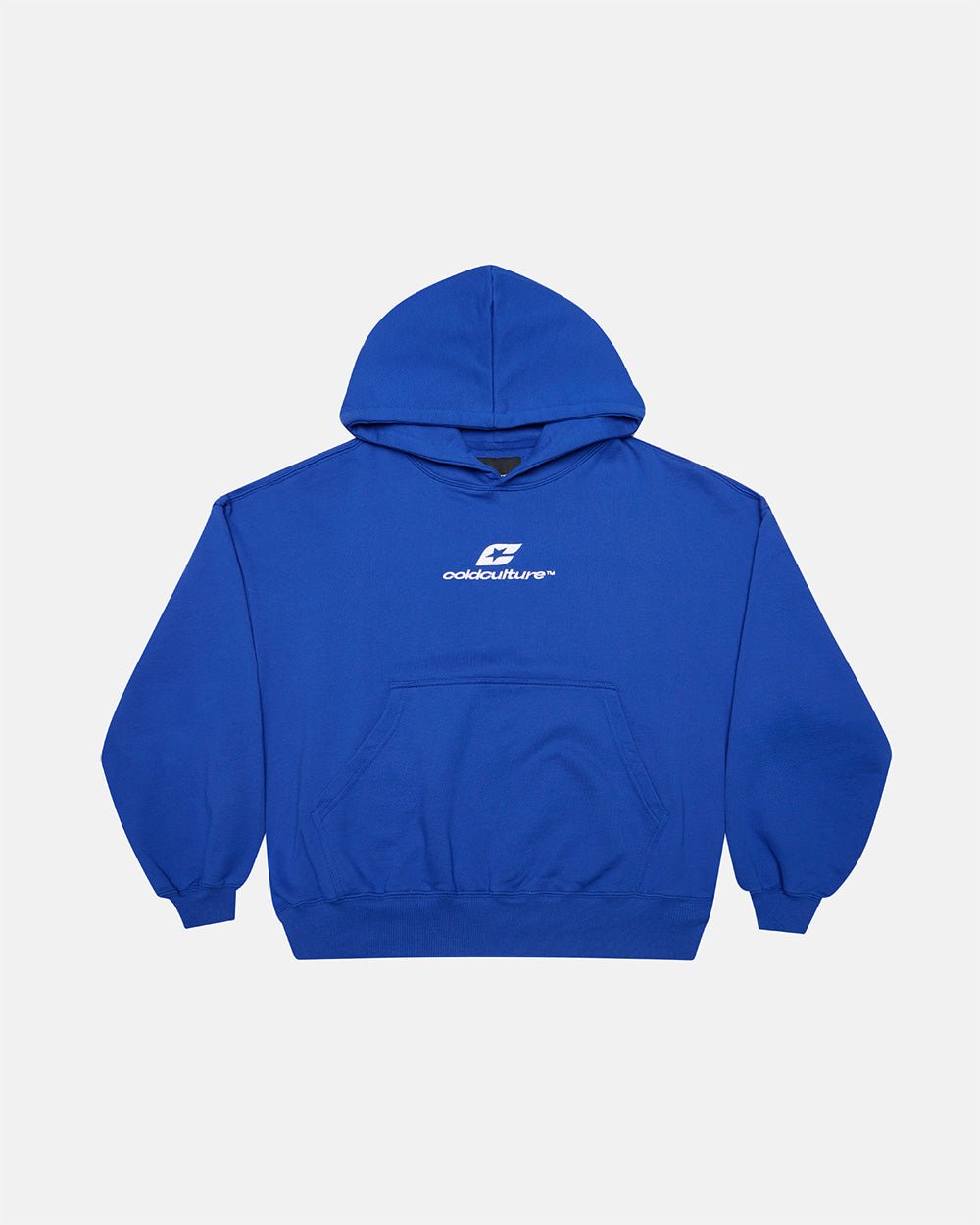 SUDADERA CON CAPUCHA CURVA AZUL