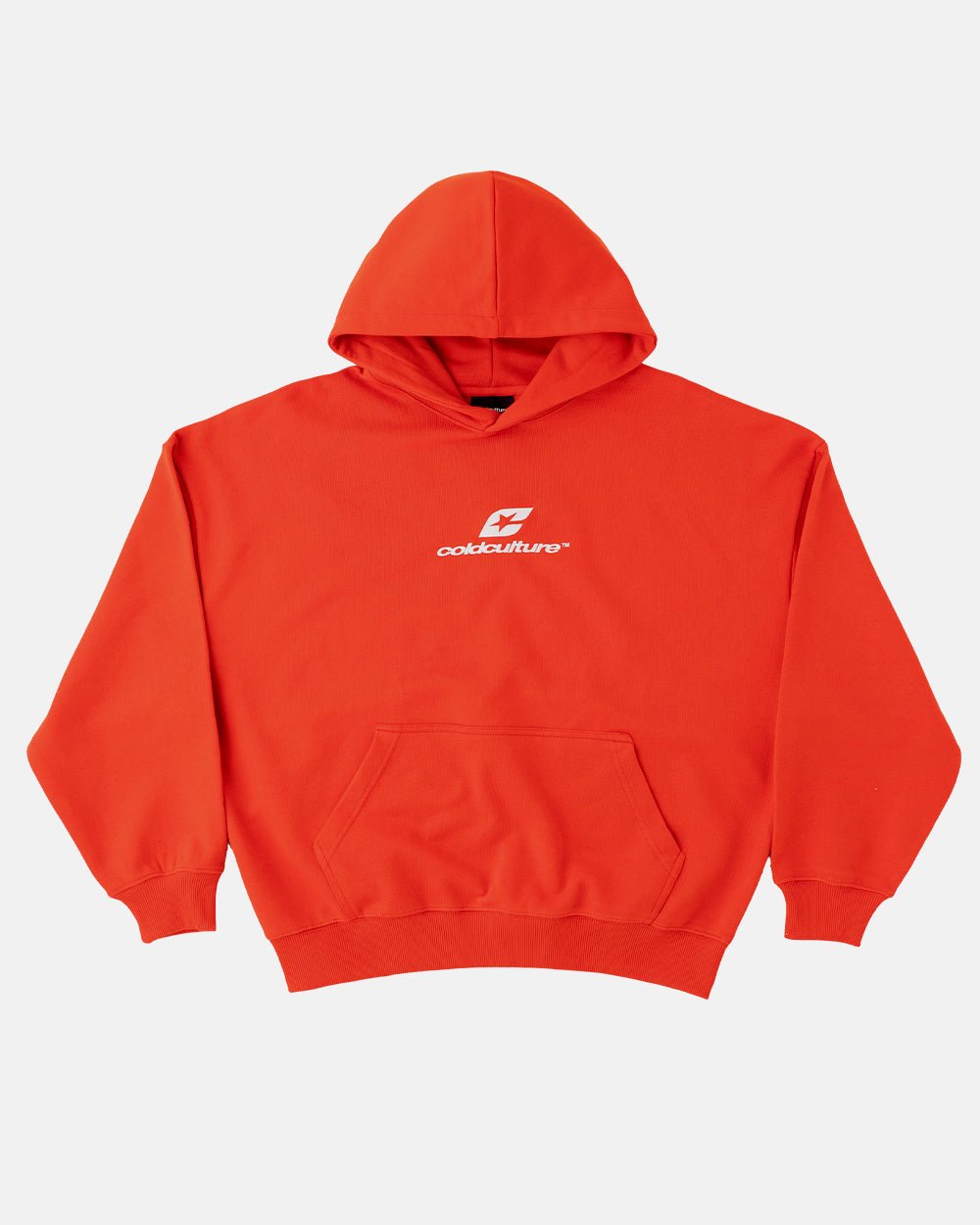 SUDADERA CON CAPUCHA CURVA ROJO VIBRANTE
