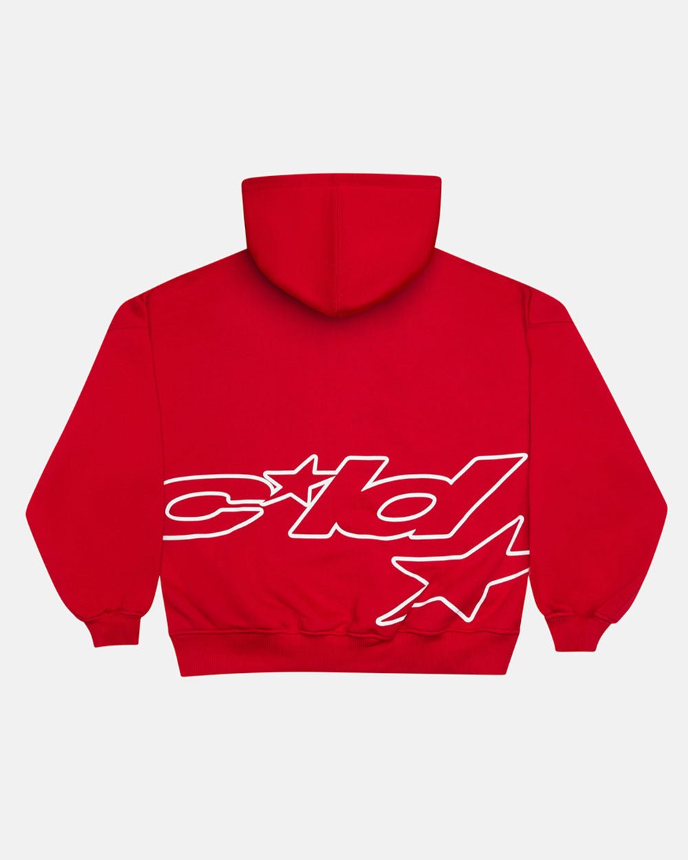 SUDADERA CON CAPUCHA DE DEFENSA ROJA