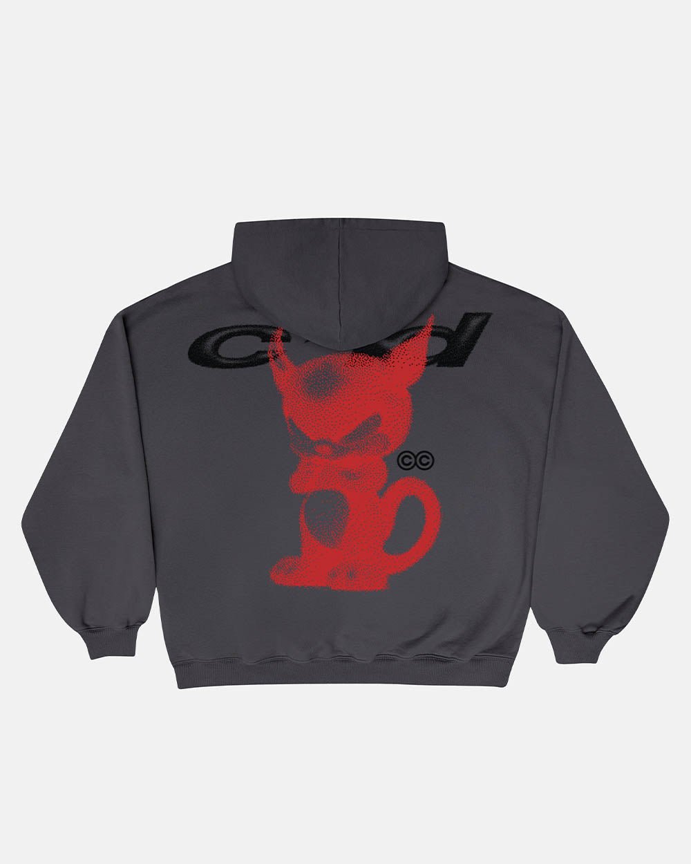 SUDADERA CON CAPUCHA DEMONIO GRIS