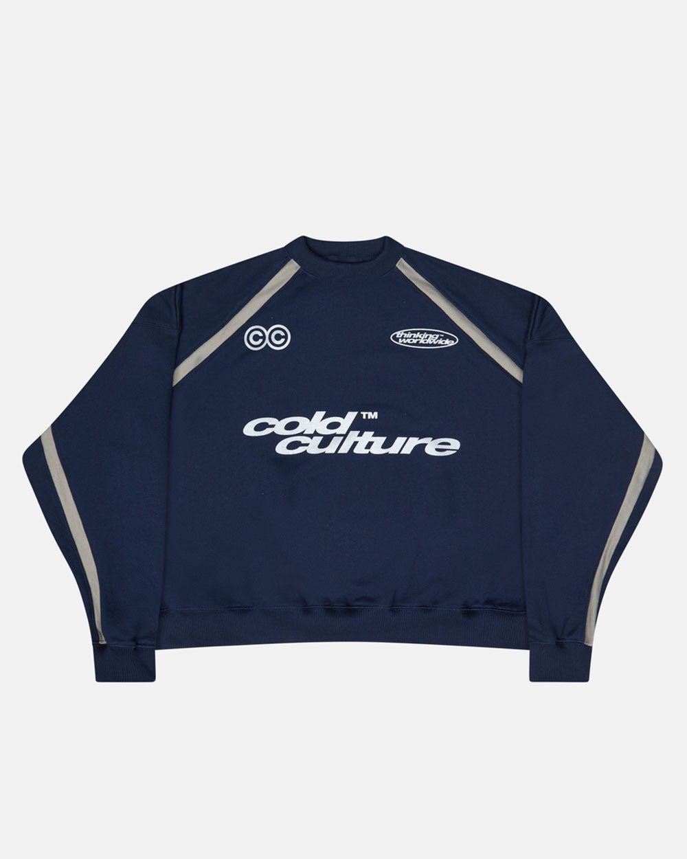 CUELLO REDONDO DETALLADO AZUL ÍNDIGO