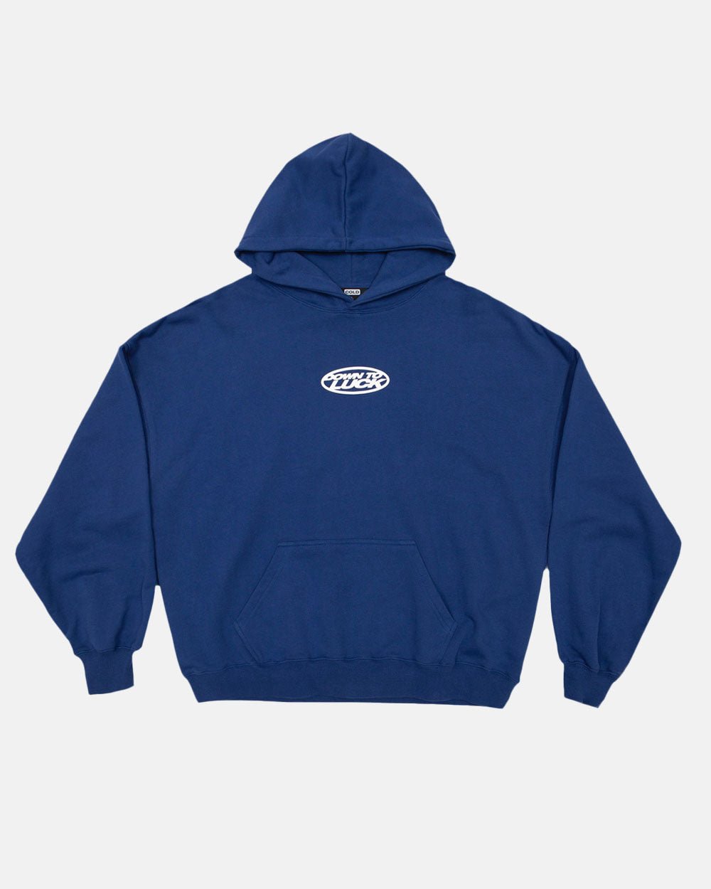 SUDADERA CON CAPUCHA DOWN TO LUCK AZUL BRILLANTE