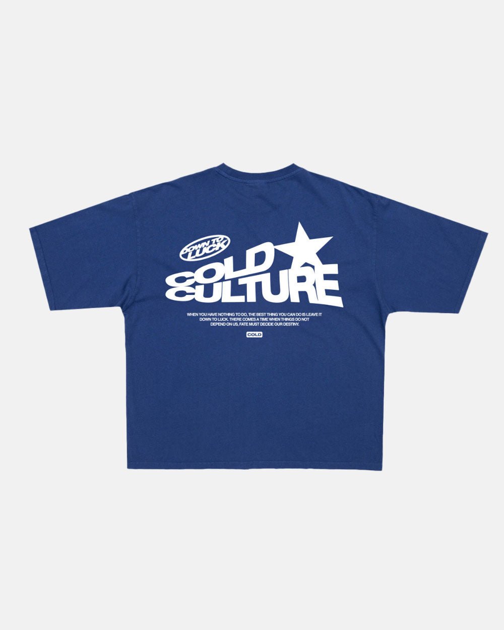 CAMISETA DOWN TO LUCK AZUL BRILLANTE