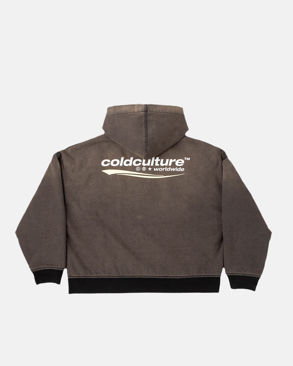 CHAQUETA ENTERPRISE DENIM MARRÓN OSCURO DESGASTADO