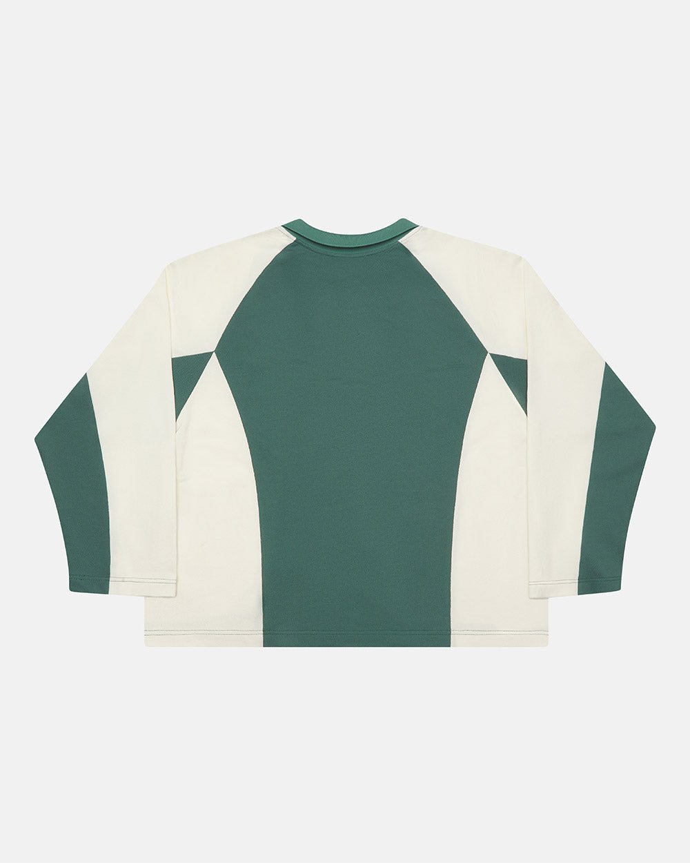 POLO EXTREME MANGA LARGA VERDE Y BEIGE