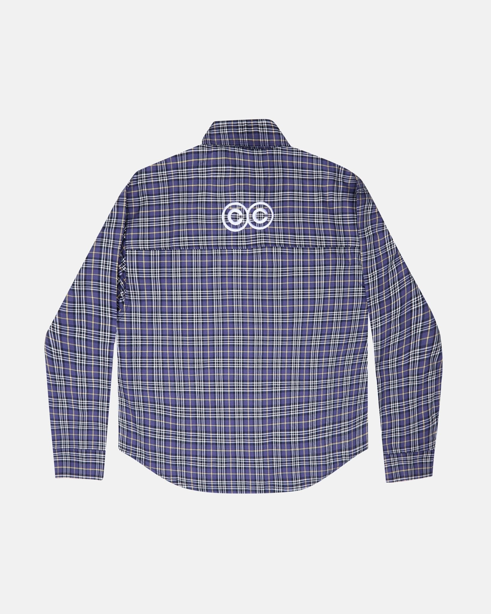 CAMISA DE CUADRICULA TARTÁN AZUL OSCURO/GRIS