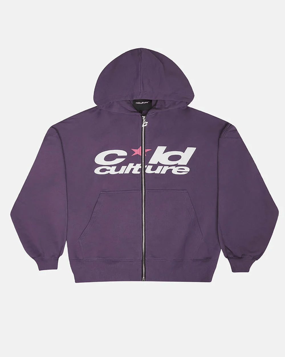 SUDADERA CON CAPUCHA Y CREMALLERA HARPER MORADA