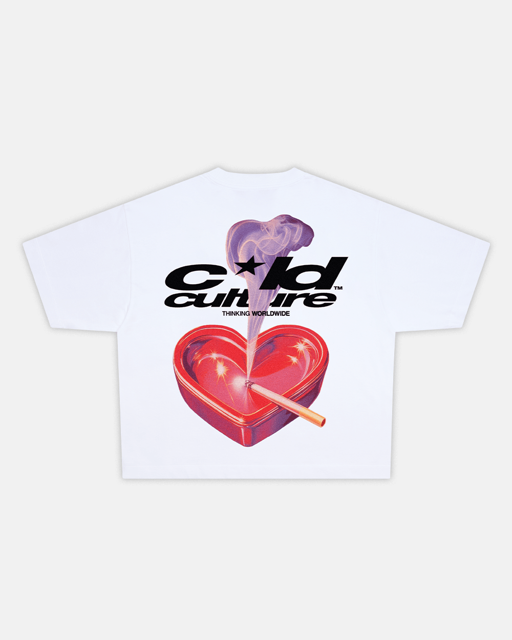 CAMISETA CENICERO CORAZÓN BLANCA
