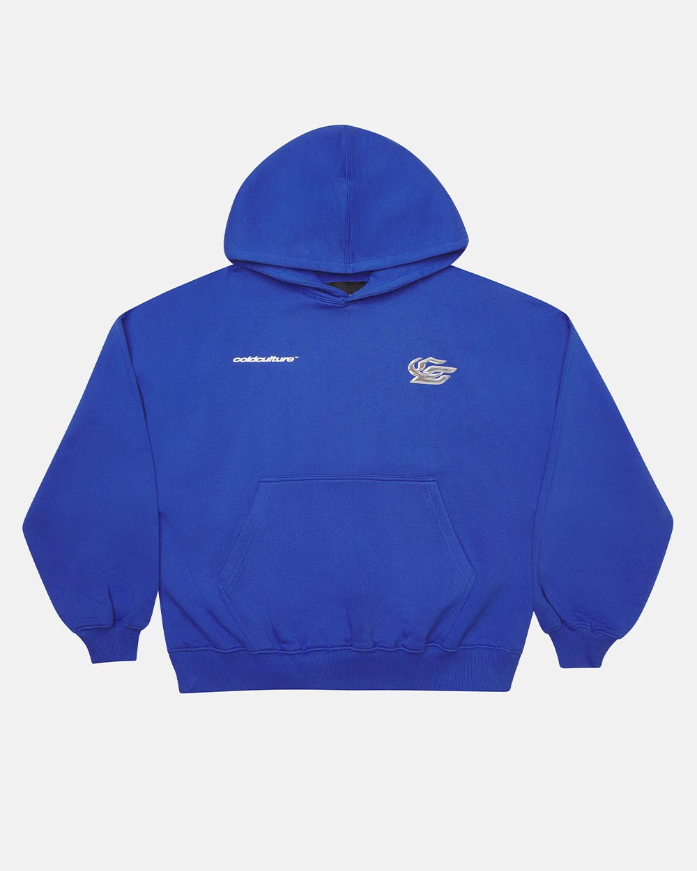 SUDADERA CON CAPUCHA HIPERCROMADA AZUL ELÉCTRICO