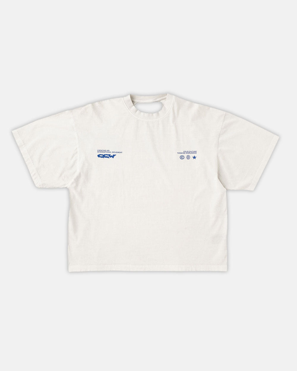 CAMISETA MEDIO TONO LÍQUIDO BLANCA