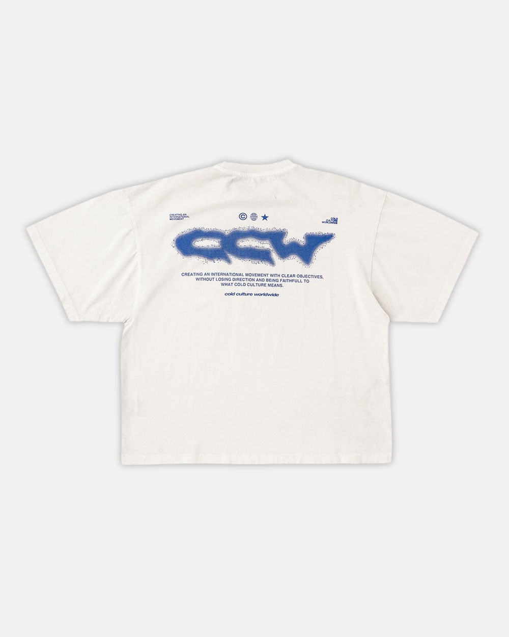 CAMISETA MEDIO TONO LÍQUIDO BLANCA