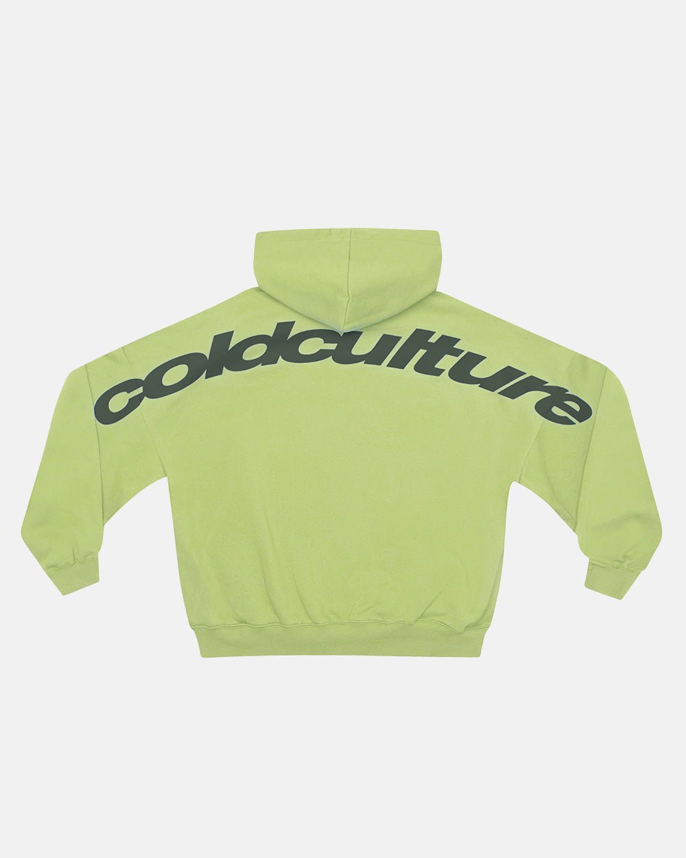 SUDADERA CON CAPUCHA Y CREMALLERA CURVA VERDE