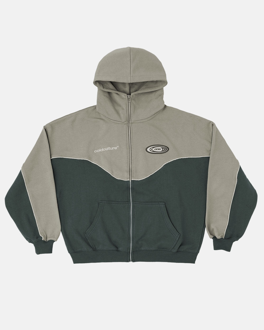 SUDADERA CON CAPUCHA Y CREMALLERA SIN RIESGO ESCALA DE GRISES