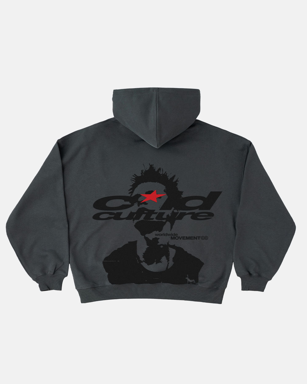 SUDADERA CON CAPUCHA REBELDE GRIS