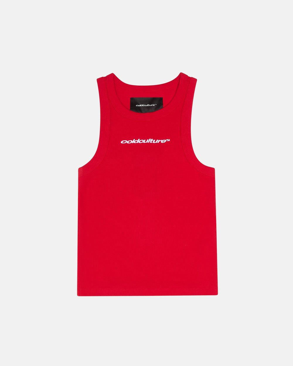 RIB TANK TOP RED