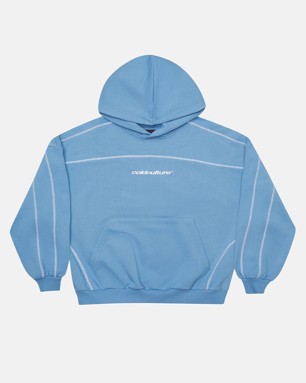 SUDADERA CON CAPUCHA Y ROLLER AZUL