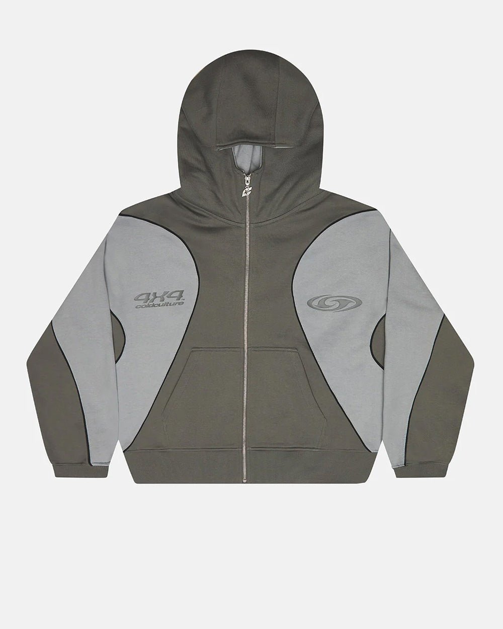 SUDADERA CON CAPUCHA Y CREMALLERA RUSH GRIS