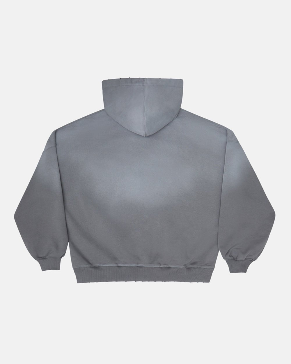 SUDADERA CON CAPUCHA Y CREMALLERA SCRIPT GRIS ANTRACITA