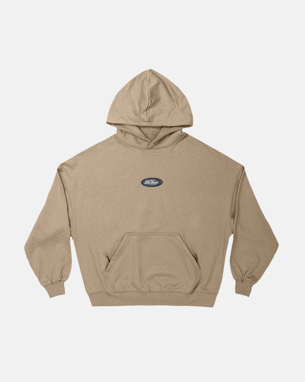 SILICONE DETAIL HOODIE SHADY BROWN