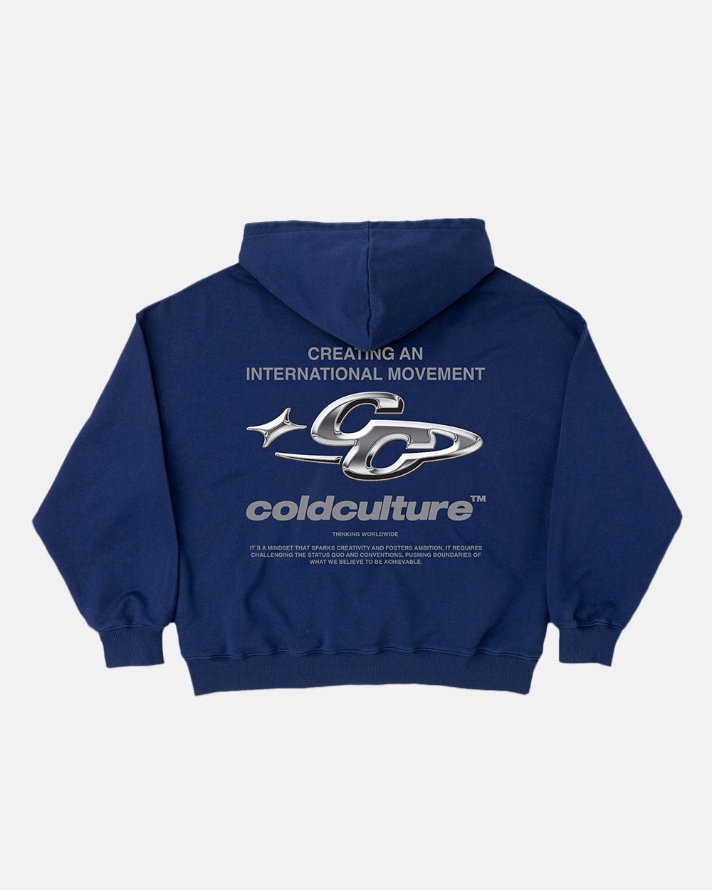 SUDADERA CON CAPUCHA BRILLANTE AZUL CÓSMICO