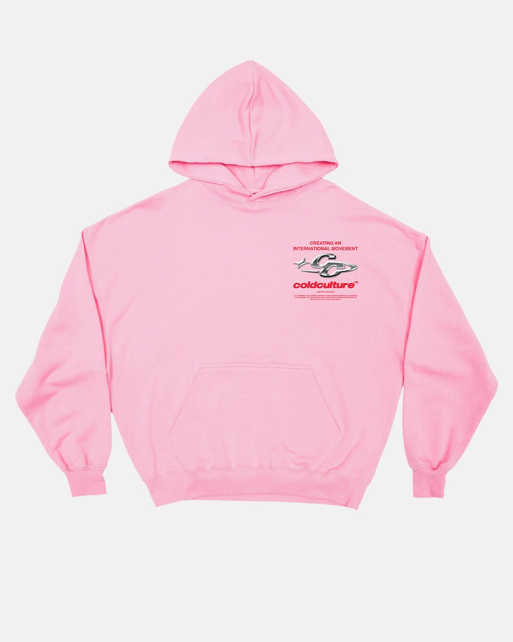 SUDADERA CON CAPUCHA ROSA BRILLANTE