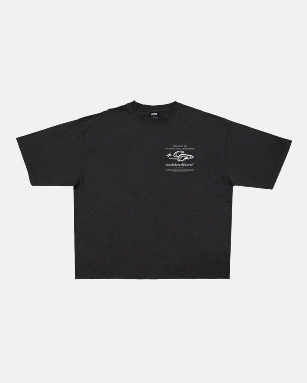 CAMISETA NEGRA BRILLANTE