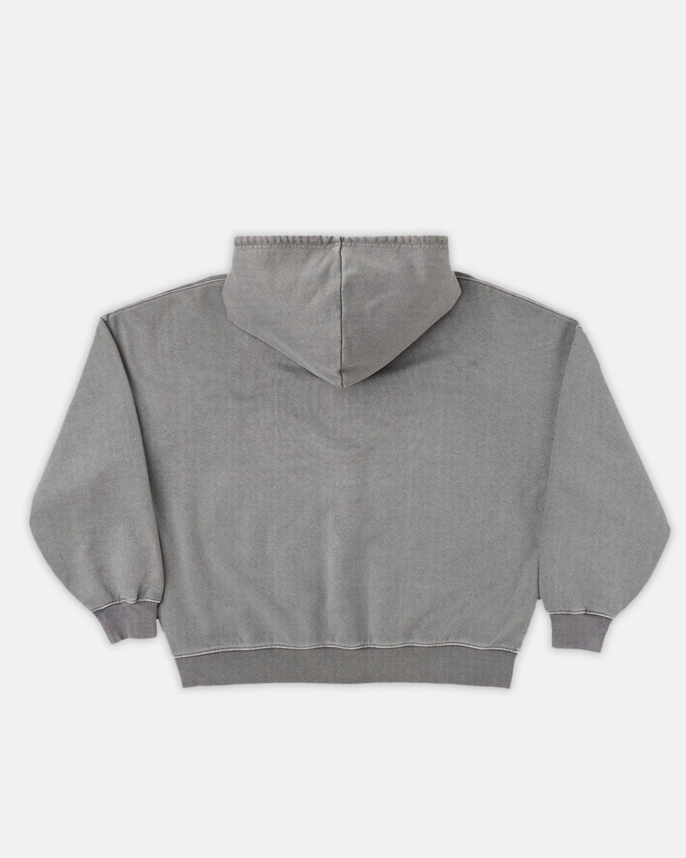 SUDADERA CON CAPUCHA Y CREMALLERA RÁPIDA + GRIS POLVO LAVADO
