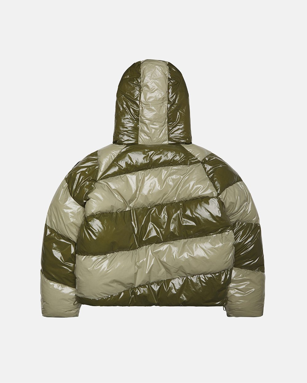 Plumífero espiral verde brillante