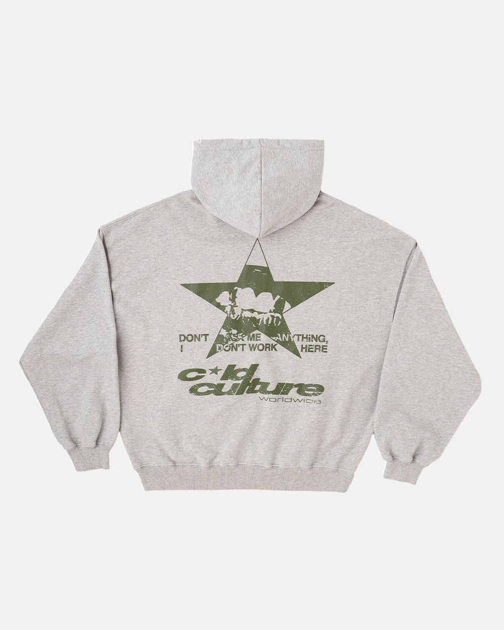 SUDADERA CON CAPUCHA STAR TEETH GRIS CENIZA