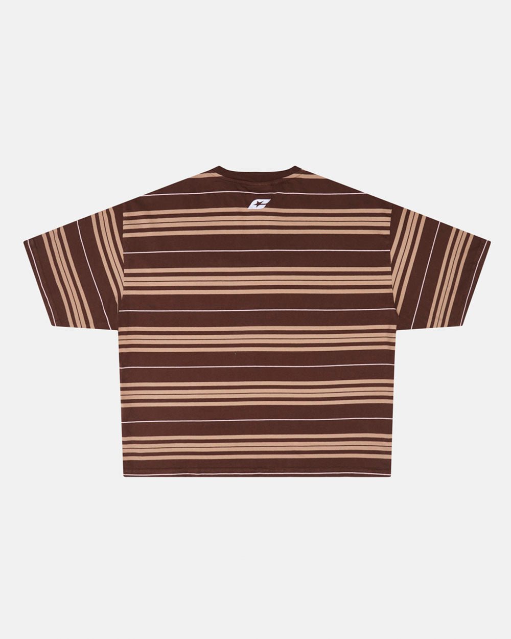 STRIPED TEE BROWN-PINK