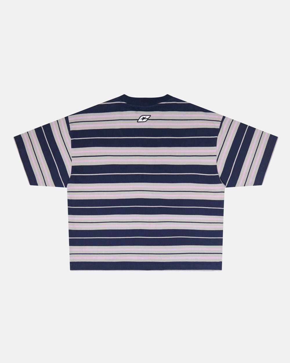 STRIPED TEE VIOLET-DARK BLUE