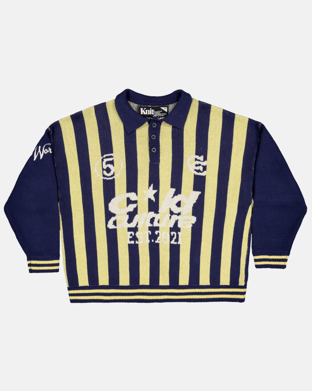 SUDADERA DE PUNTO CON CUELLO ESTRUCTURADO AZUL/AMARILLO